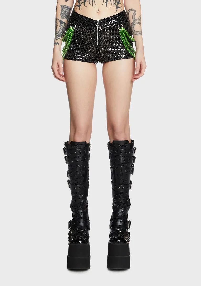 Alien Goddess Booty Shorts sold by Dolls Kill