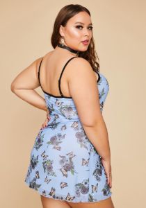 So Scenic Vision Mesh Mini Dress sold by Dolls Kill