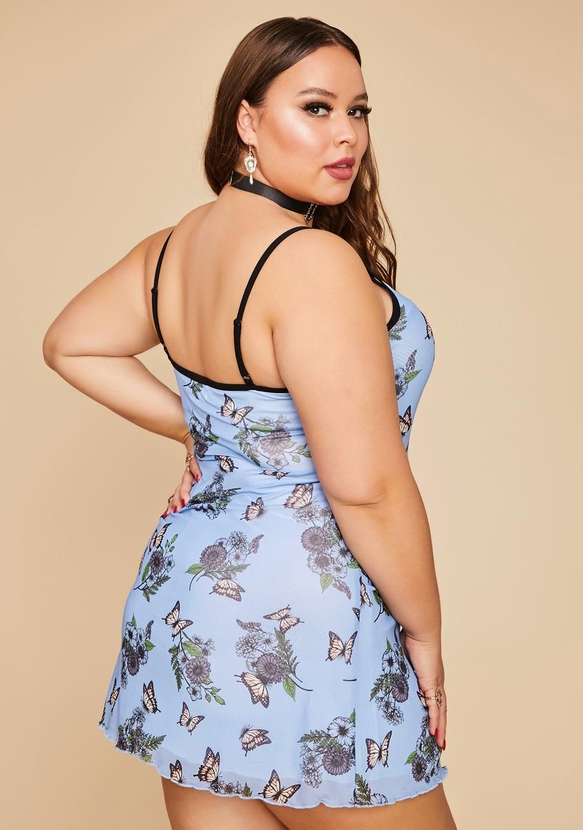 So Scenic Vision Mesh Mini Dress sold by Dolls Kill product image thumbnail 4