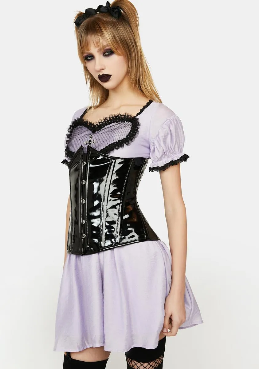 Purple Mini Dress With Heart Detail sold by Dolls Kill product image thumbnail 2