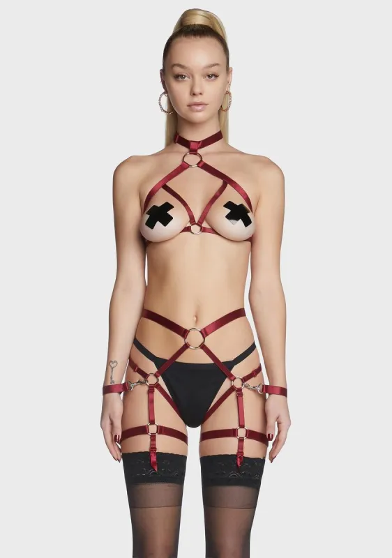 Been So Long Bondage Lingerie Set sold by Dolls Kill