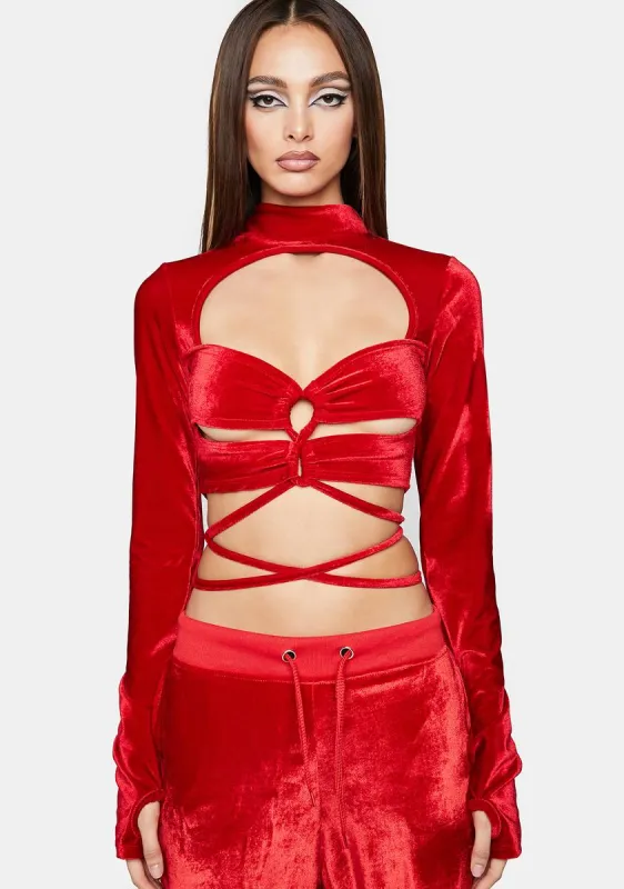 Red Sex Crop Top sold by Dolls Kill