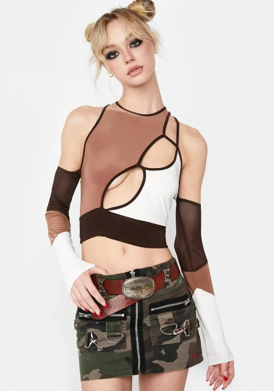 Uptown Girl Crop Top sold by Dolls Kill