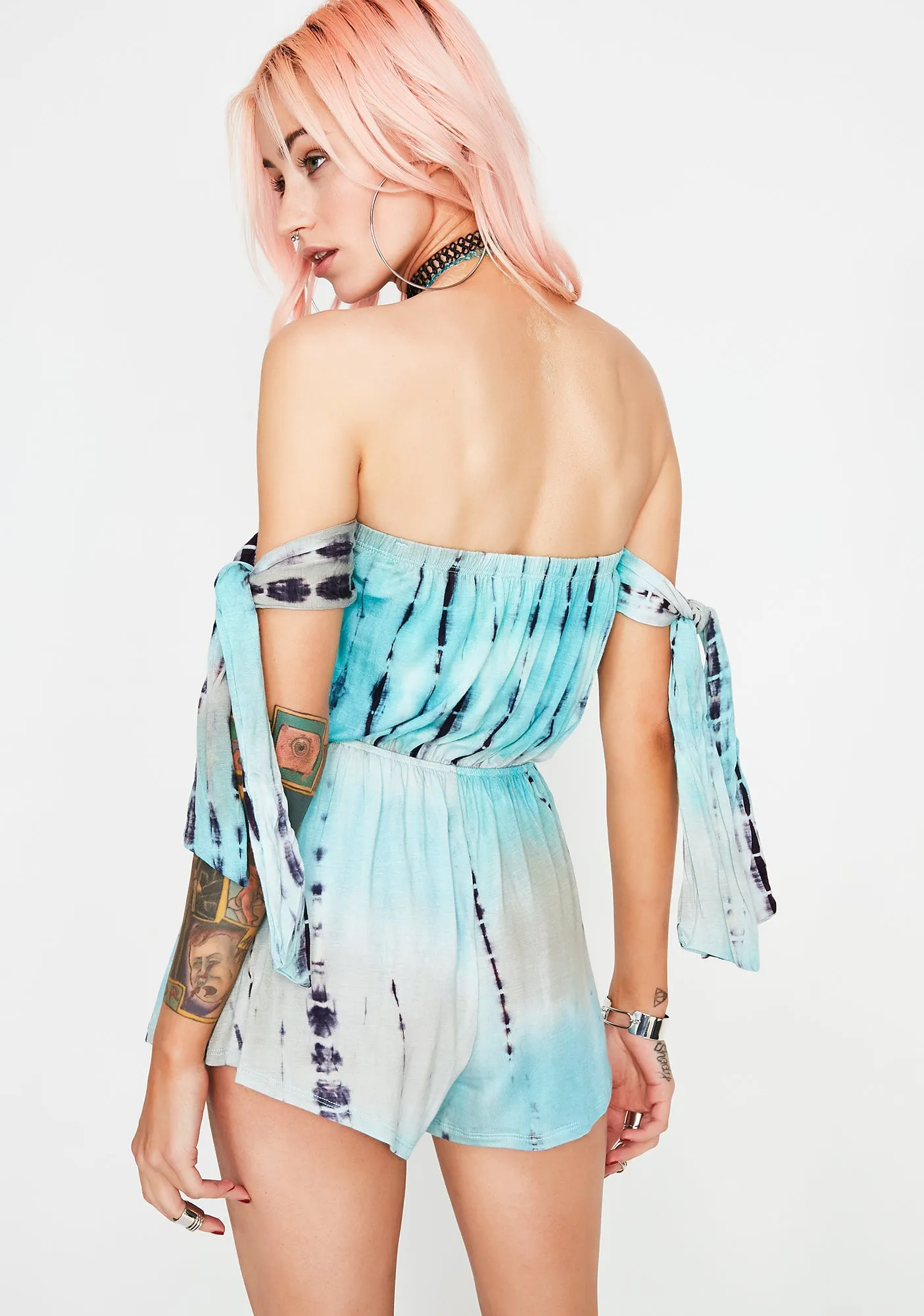 Free Love Tie Dye Romper sold by Dolls Kill product image thumbnail 4