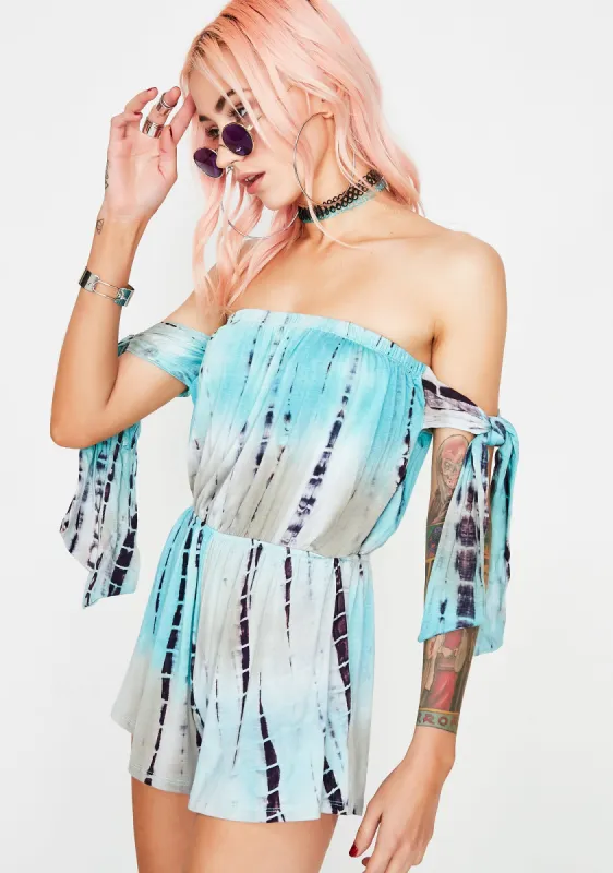 Free Love Tie Dye Romper sold by Dolls Kill