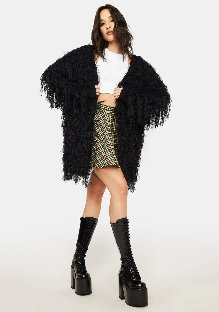 Night Know Better Fuzzy Cardigan sold by Dolls Kill product image thumbnail 3