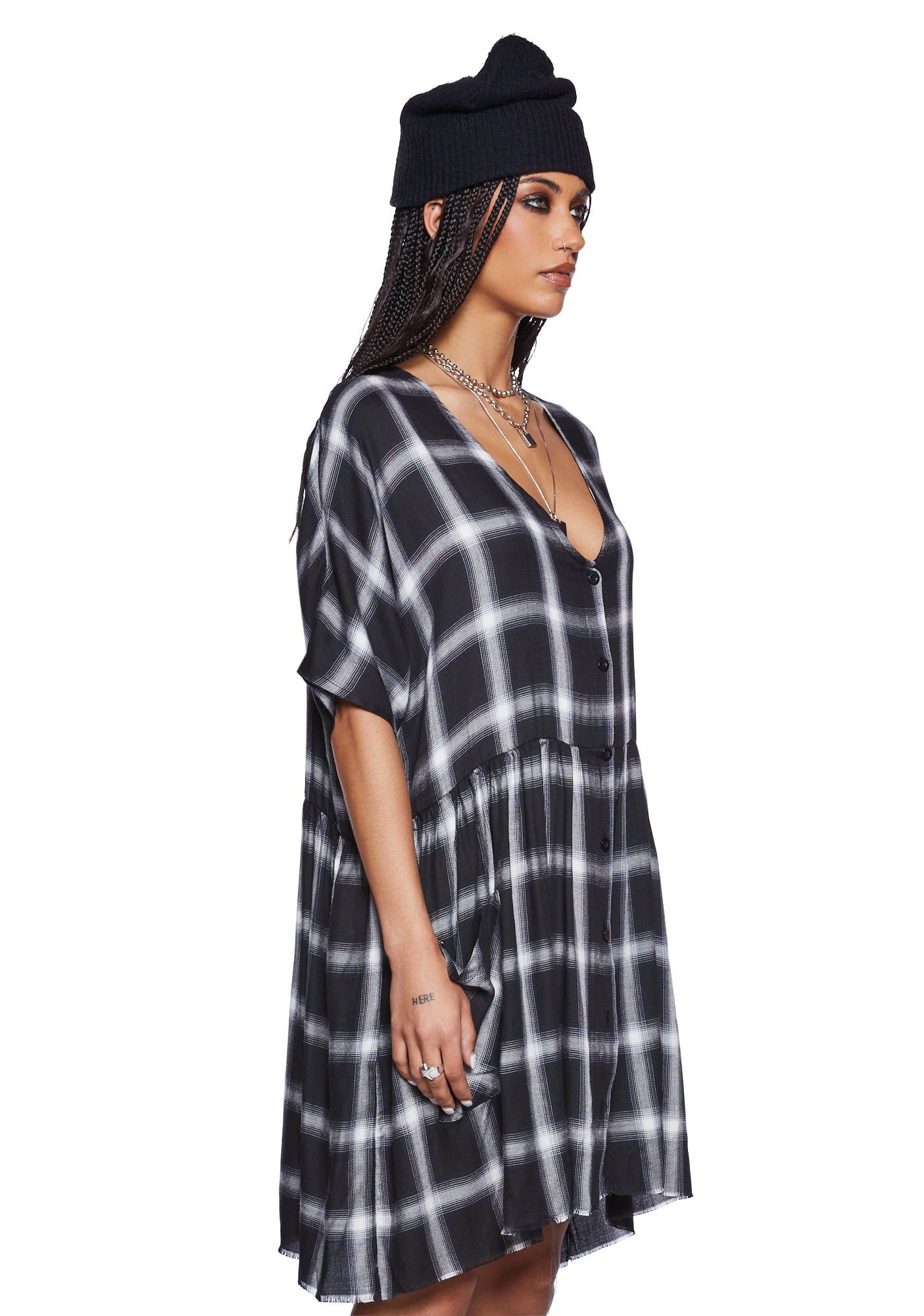 Not Your Babydoll Plaid Dress sold by Dolls Kill product image thumbnail 3