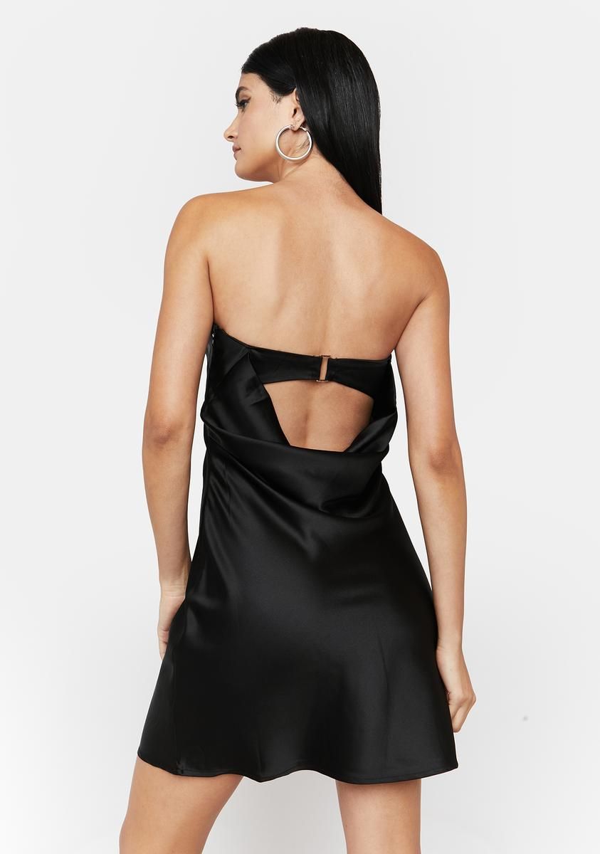 Night Feels So Right Satin Mini Dress sold by Dolls Kill product image thumbnail 4