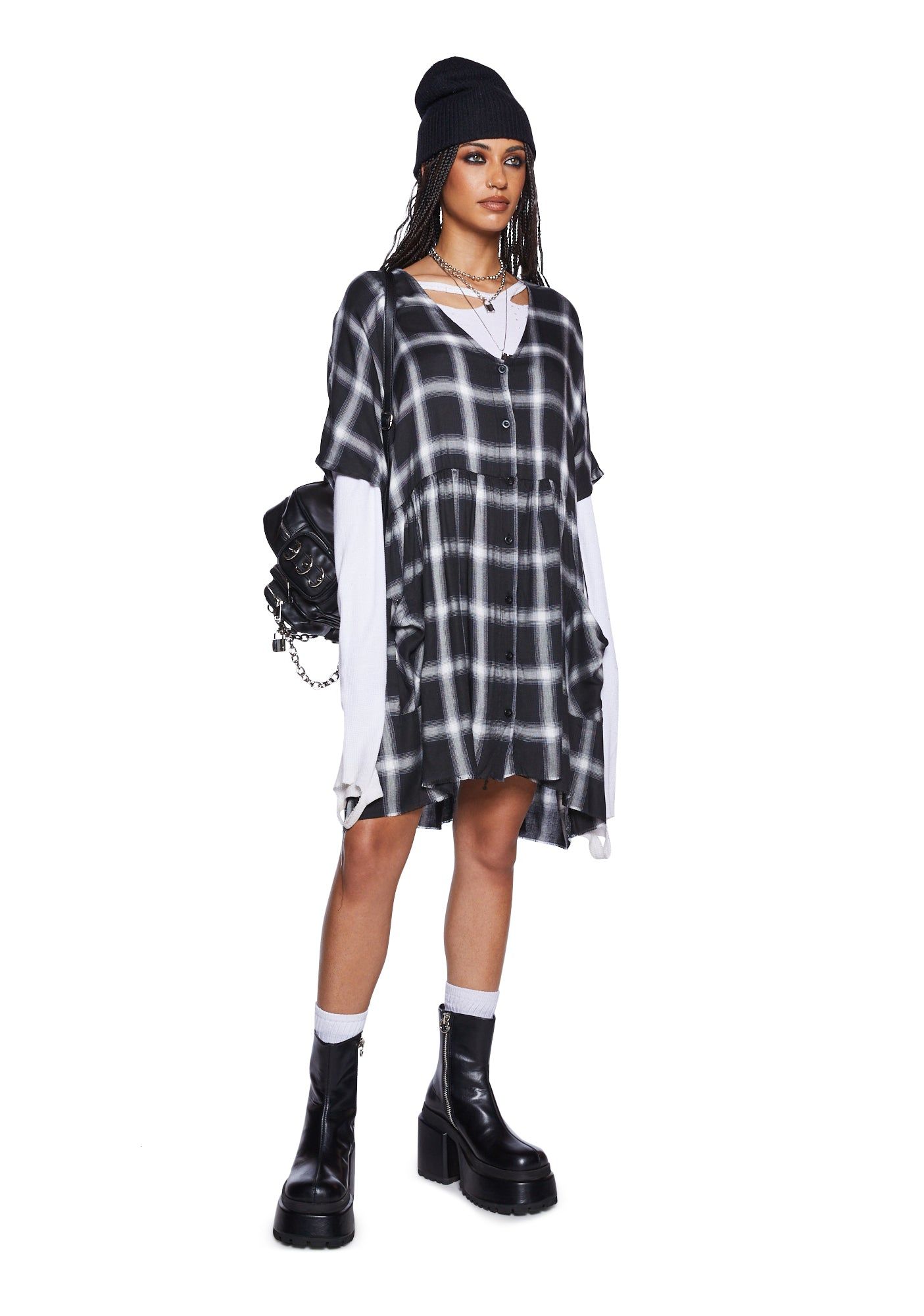 Not Your Babydoll Plaid Dress sold by Dolls Kill product image thumbnail 2