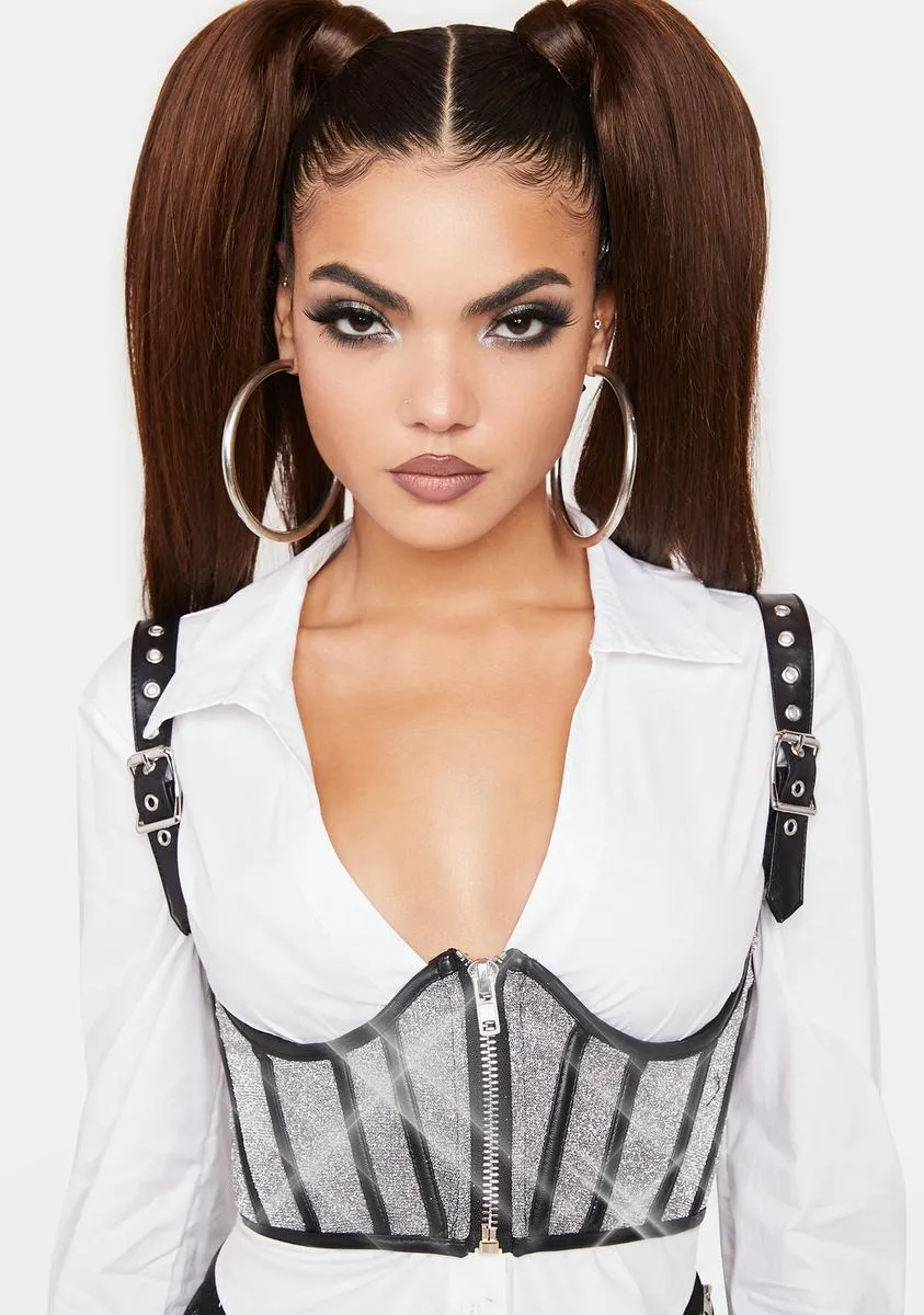 Opulent Dreams Glitter Underbust Corset sold by Dolls Kill