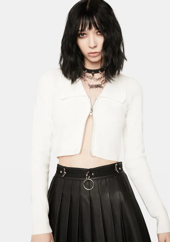 Ivory Know What I Want Crop Top sold by Dolls Kill