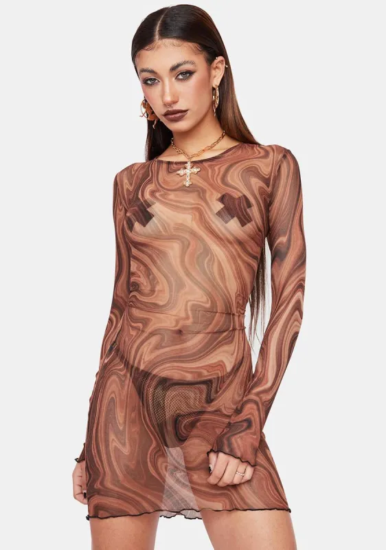 Art Muse Mesh Mini Dress sold by Dolls Kill