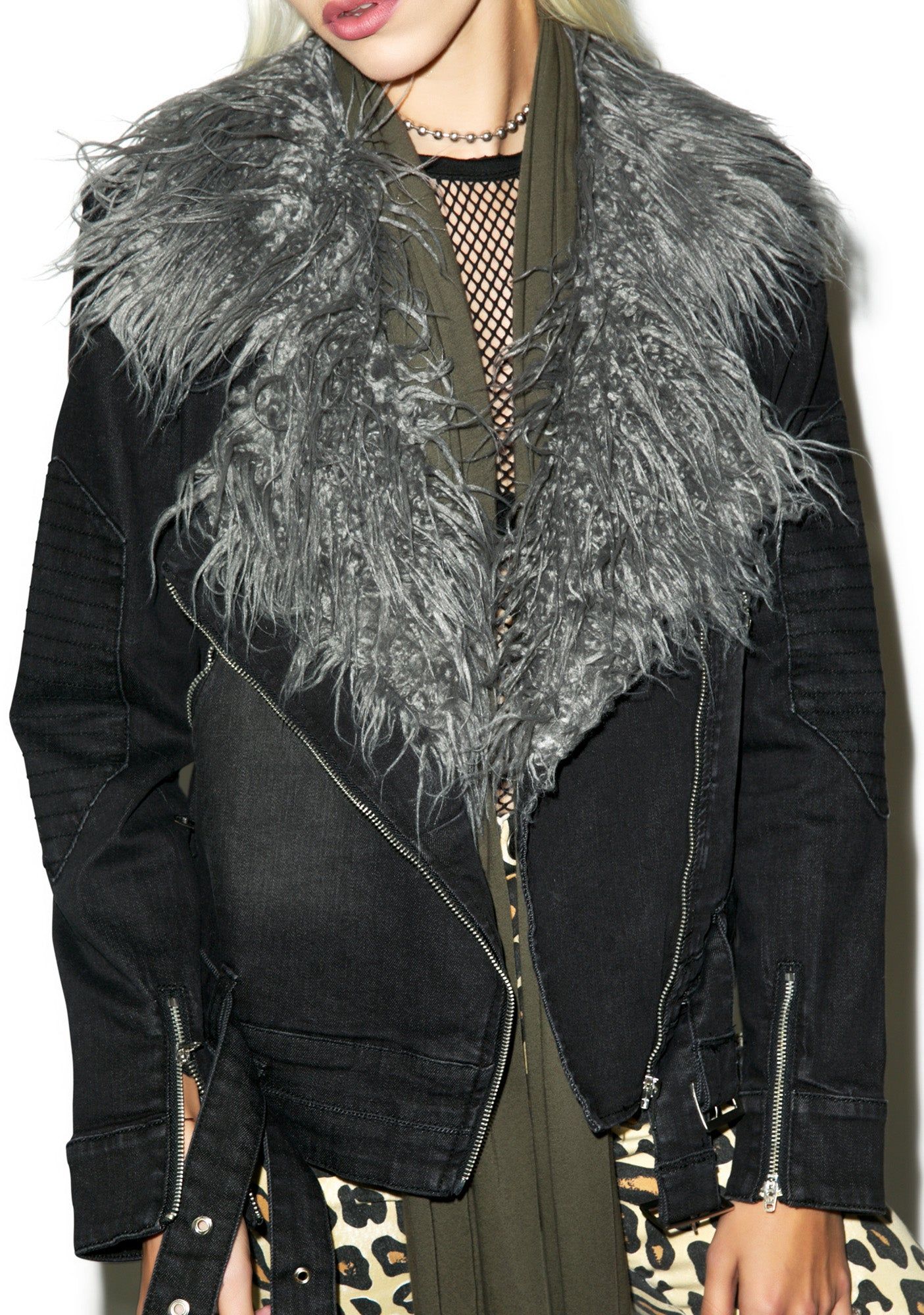 Anita Stretch Denim Jacket sold by Dolls Kill