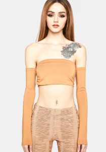 What Other People Say Off Shoulder Crop Top sold by Dolls Kill