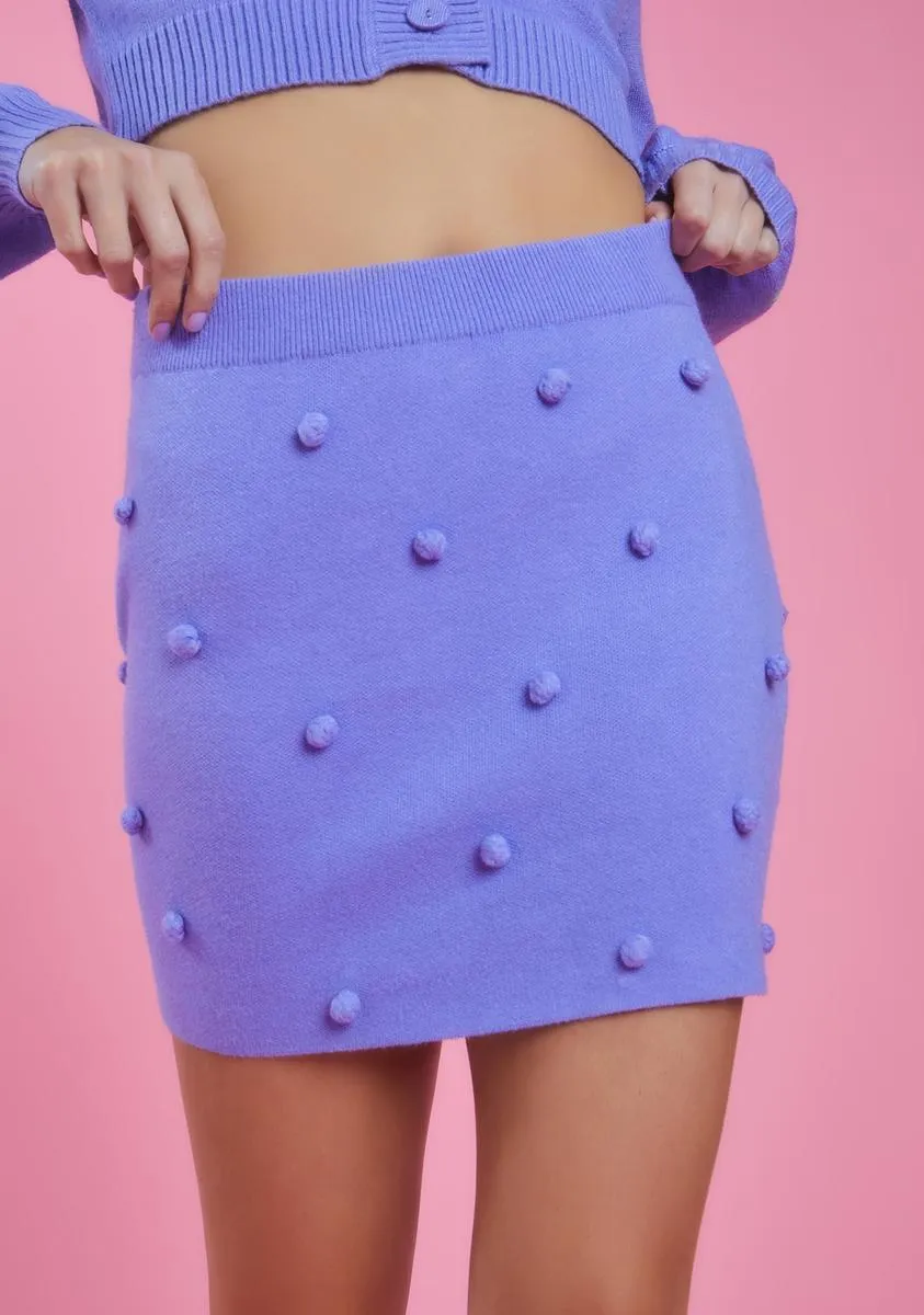 Dance With Me Pom Pom Sweater Skirt sold by Dolls Kill