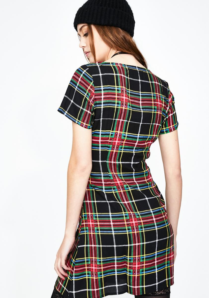 Plaid Zavaca Mini Dress sold by Dolls Kill product image thumbnail 4