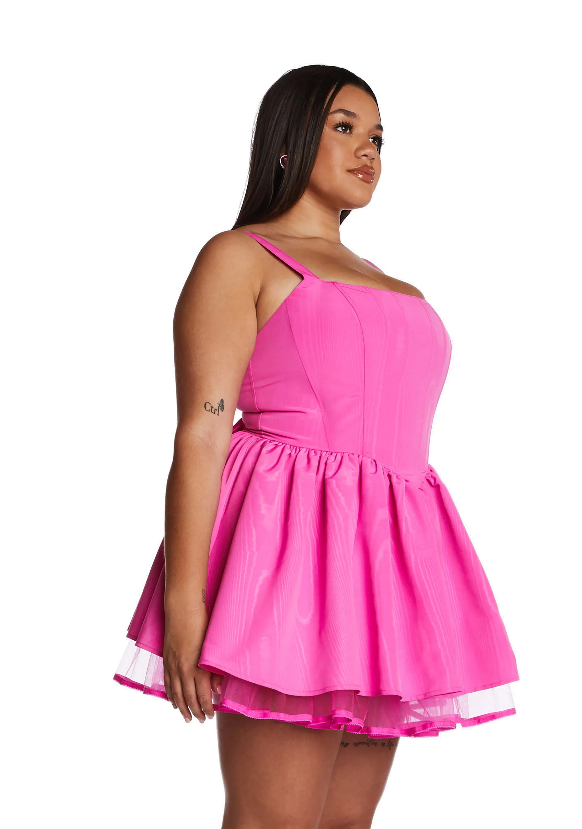 Plus Magic Moves Corset Dress- Hot Pink sold by Dolls Kill product image thumbnail 5