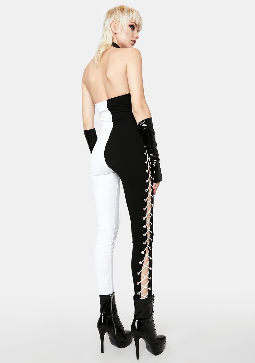 Run The Show Lace-Up Jumpsuit sold by Dolls Kill product image thumbnail 4