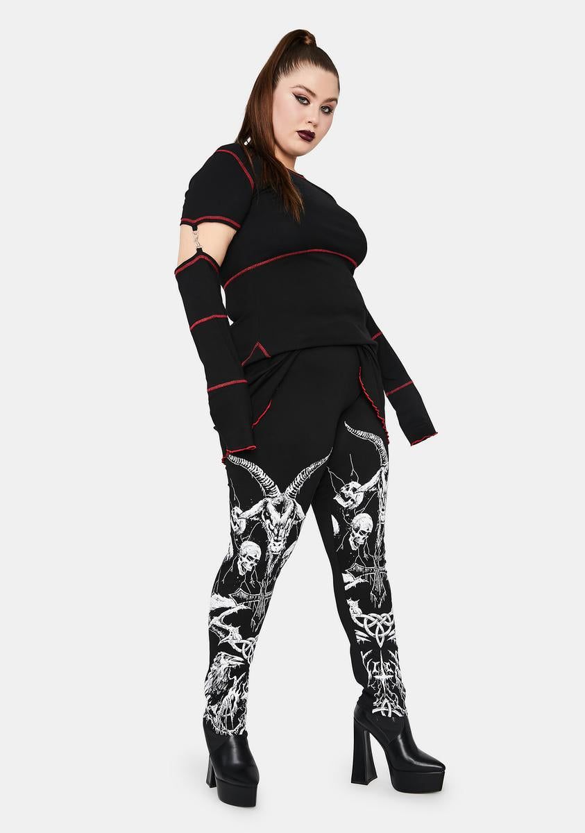 Our Lord Of Darkness Printed Leggings sold by Dolls Kill product image thumbnail 3