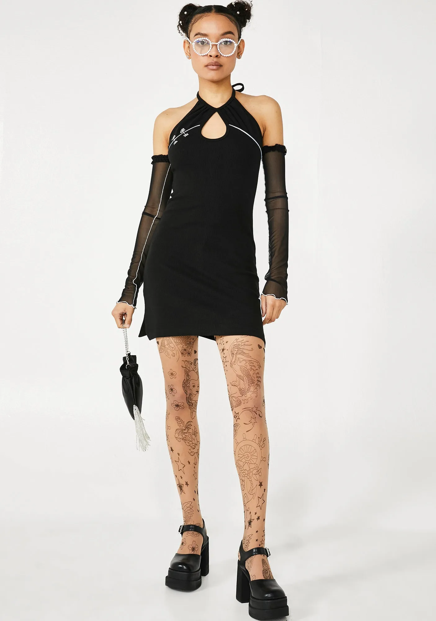 Black V Dress sold by Dolls Kill product image thumbnail 3