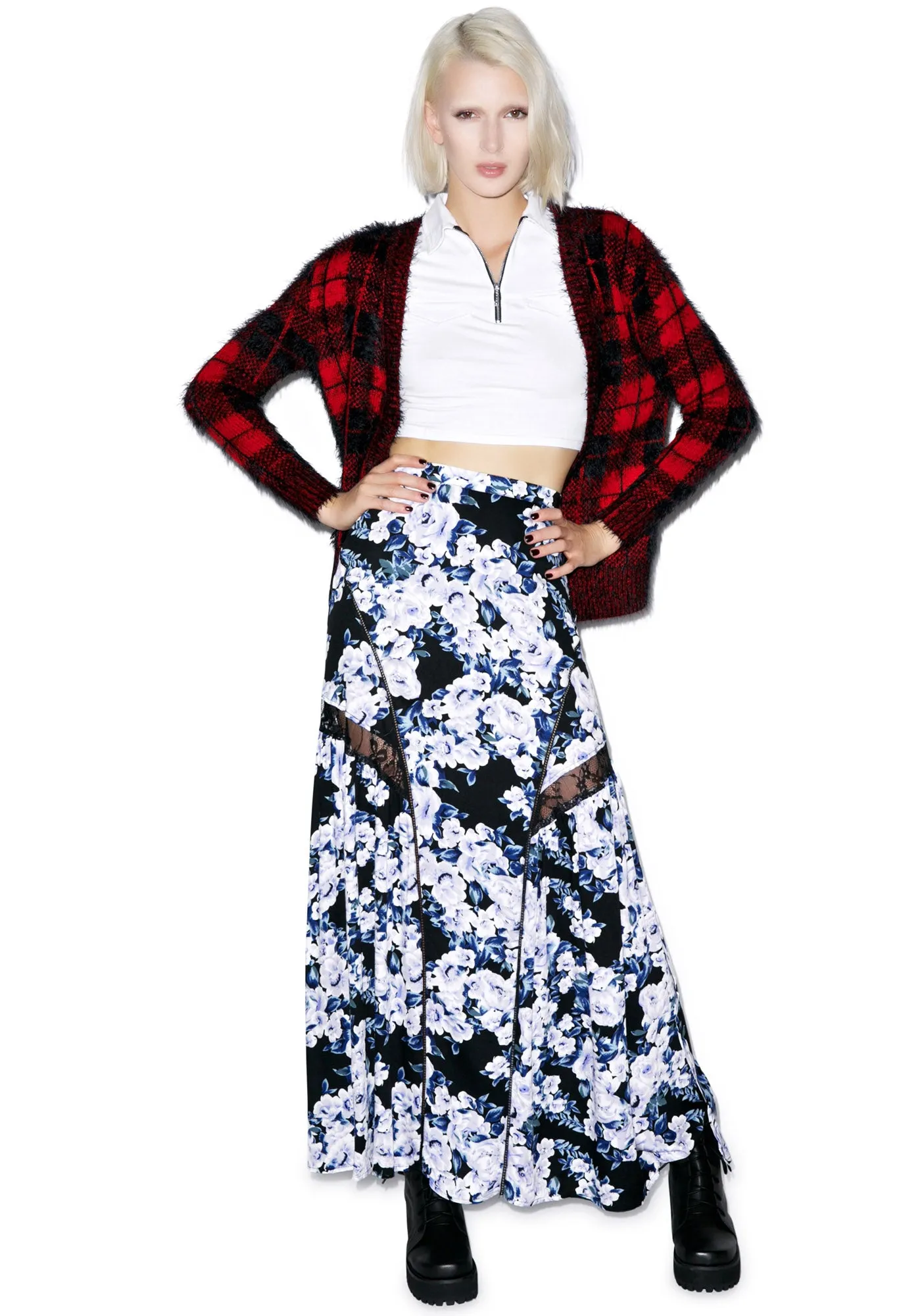 Moonlit Fountain Maxi Skirt sold by Dolls Kill product image thumbnail 3