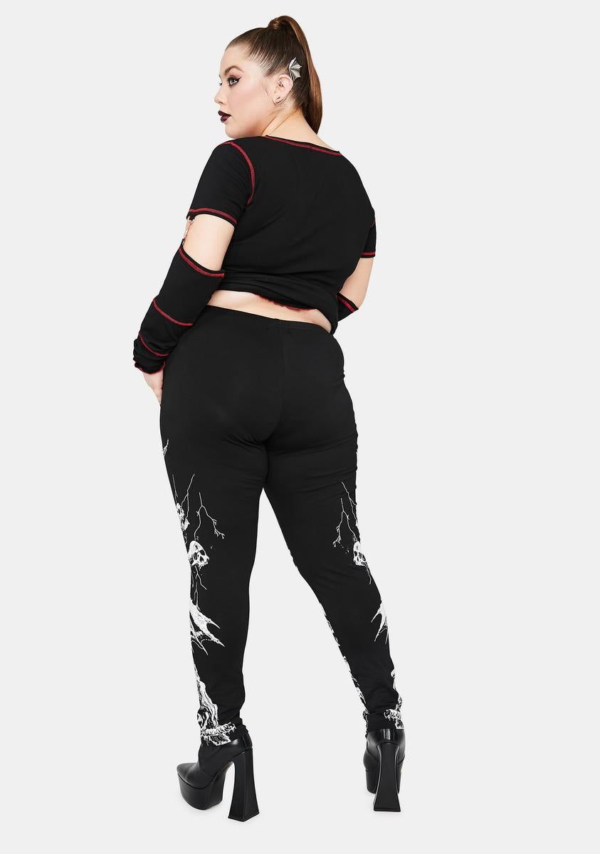 Our Lord Of Darkness Printed Leggings sold by Dolls Kill product image thumbnail 4