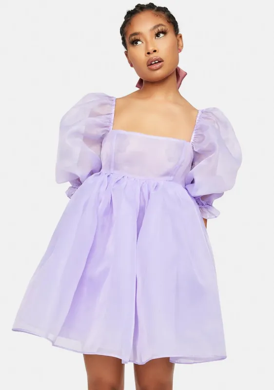 The Lilac Puff Dress sold by Dolls Kill