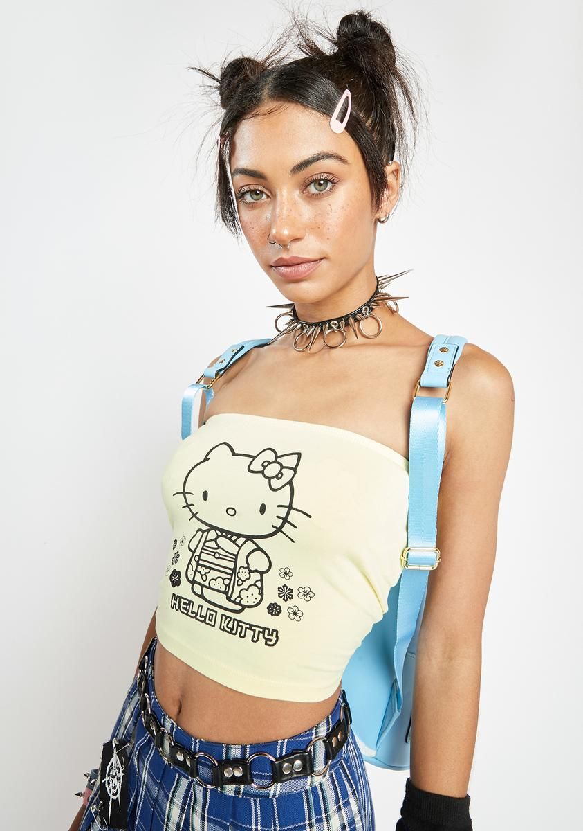 Hello Kitty Geisha Bandeau Crop Top sold by Dolls Kill product image thumbnail 2