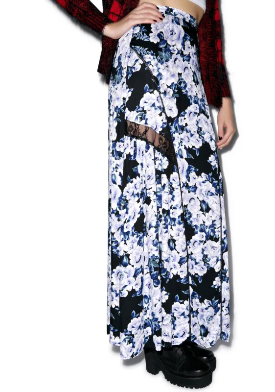 Moonlit Fountain Maxi Skirt sold by Dolls Kill