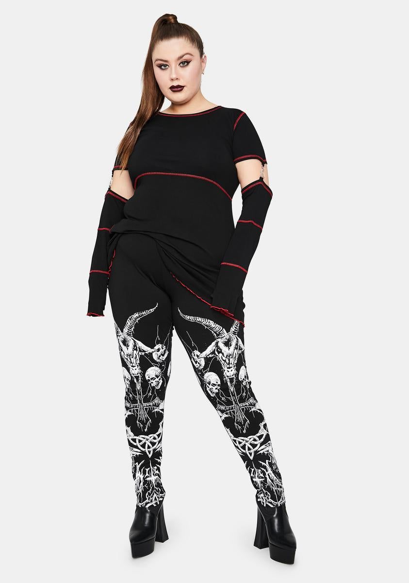Our Lord Of Darkness Printed Leggings sold by Dolls Kill product image thumbnail 2