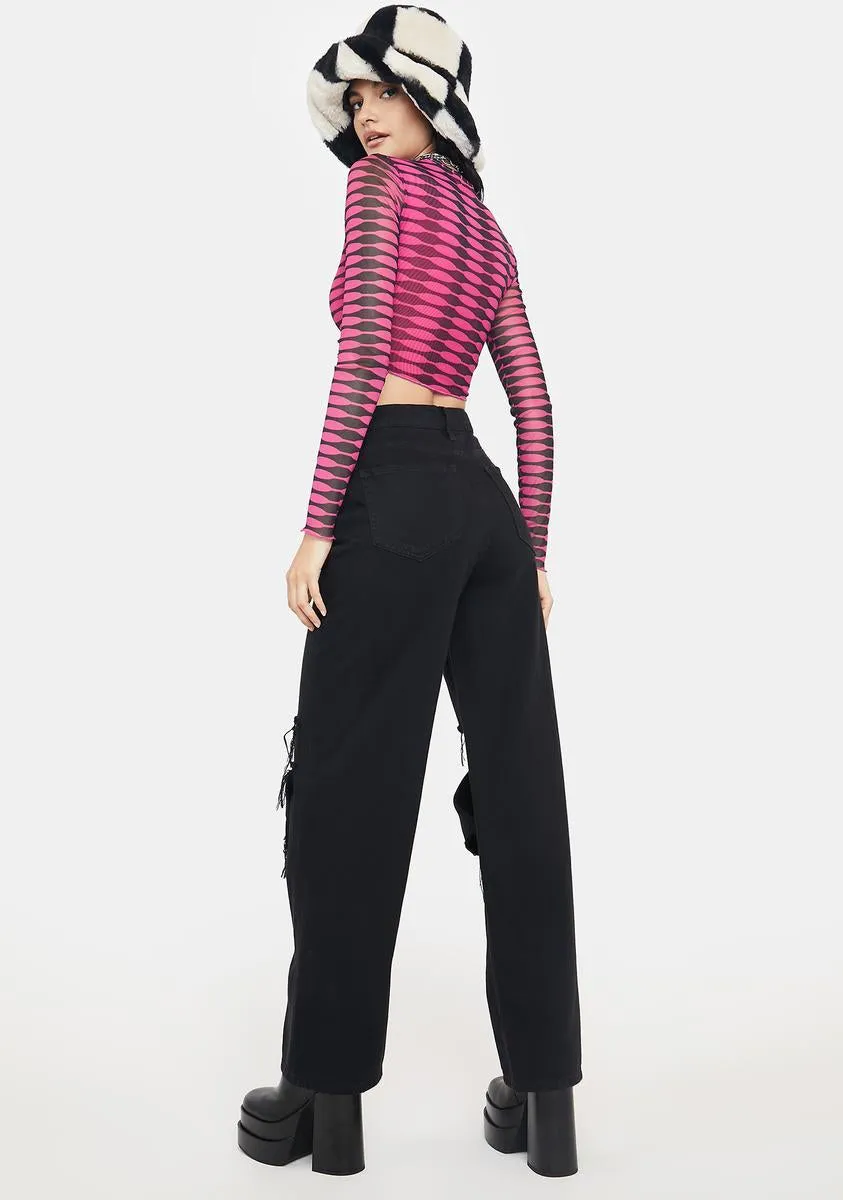 Heavy Distressed Dad Jeans sold by Dolls Kill product image thumbnail 4