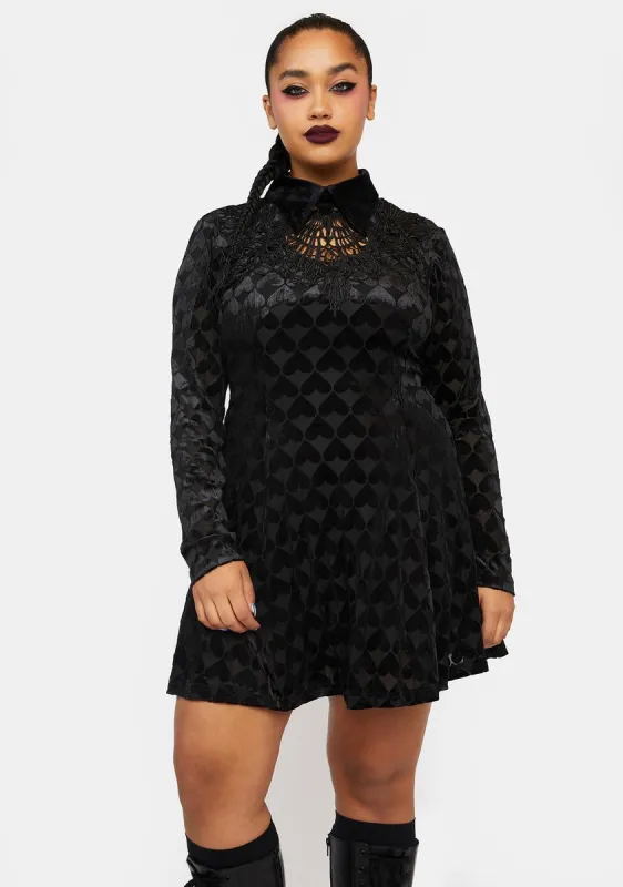 Plus Heart Goth Dark Night Vines Dress sold by Dolls Kill