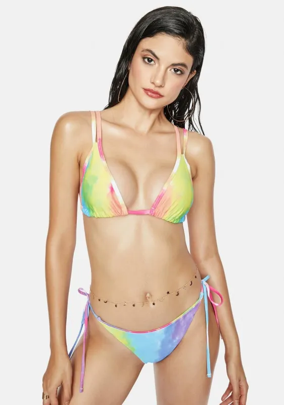Beachy Bum Tie Dye Bikini Set sold by Dolls Kill