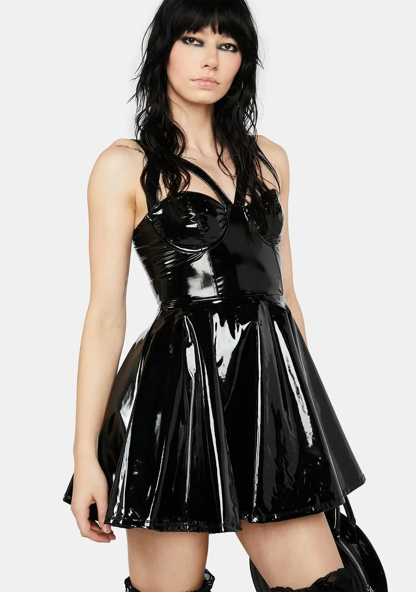 Nighttime Eye Candy Vinyl Dress sold by Dolls Kill product image thumbnail 2