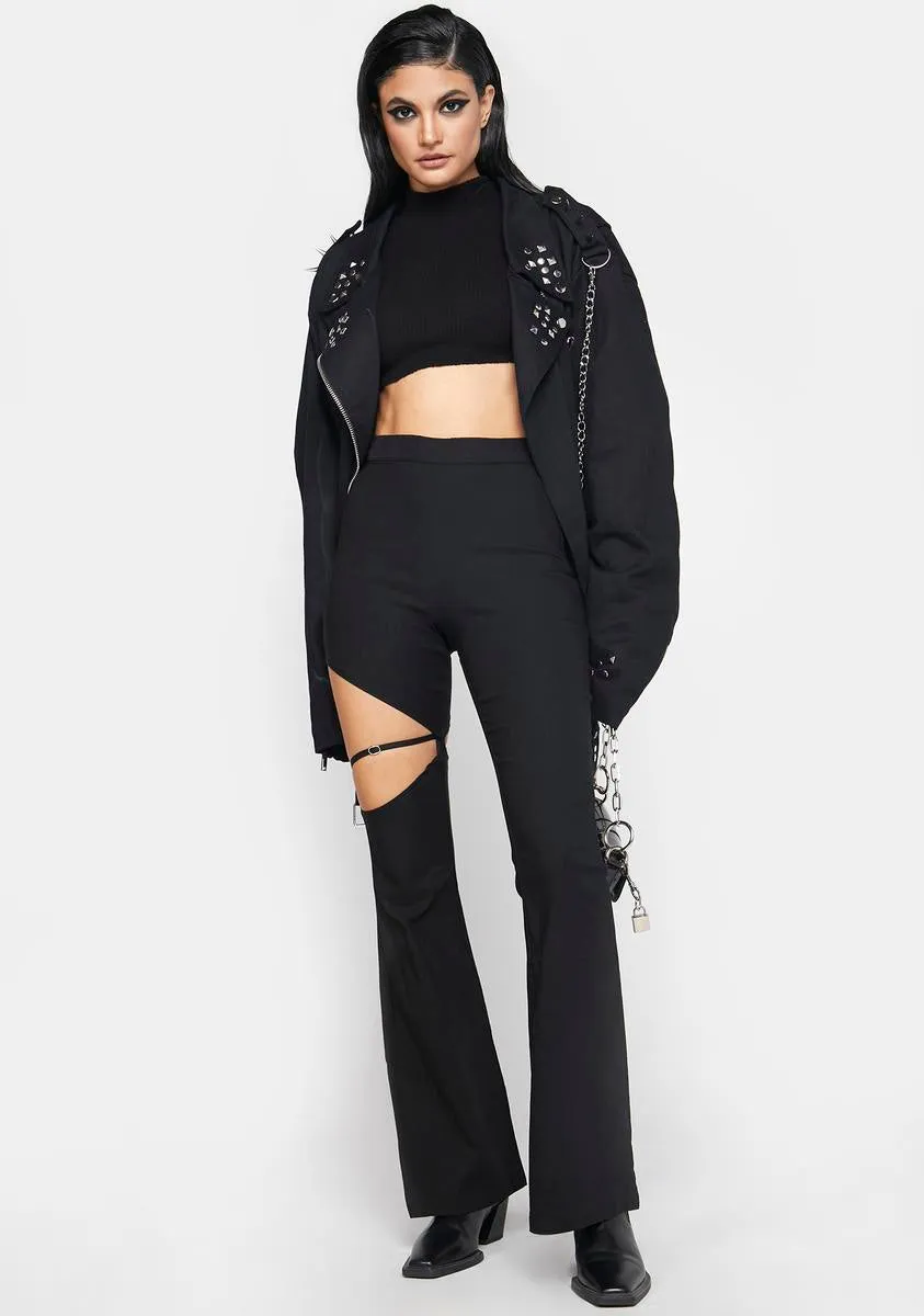Cross The Line High Waist Pants sold by Dolls Kill product image thumbnail 3