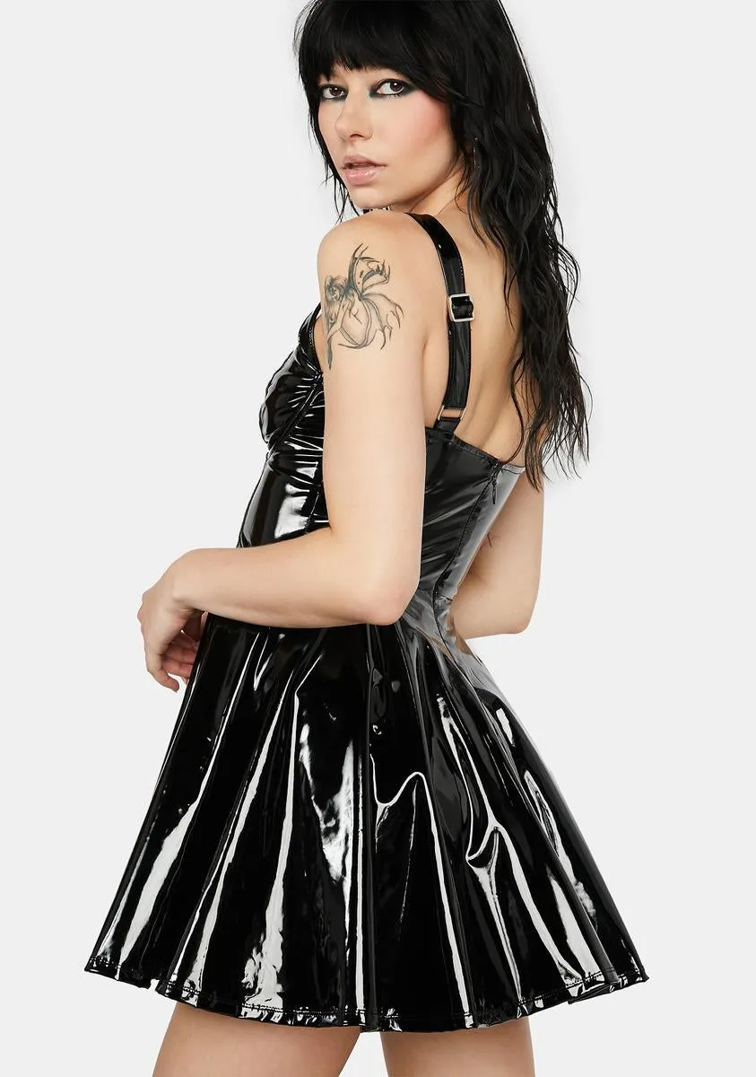Nighttime Eye Candy Vinyl Dress sold by Dolls Kill product image thumbnail 4
