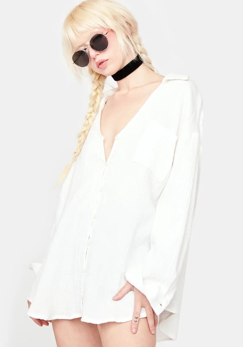 Let The Sun In Linen Shirt sold by Dolls Kill product image thumbnail 2