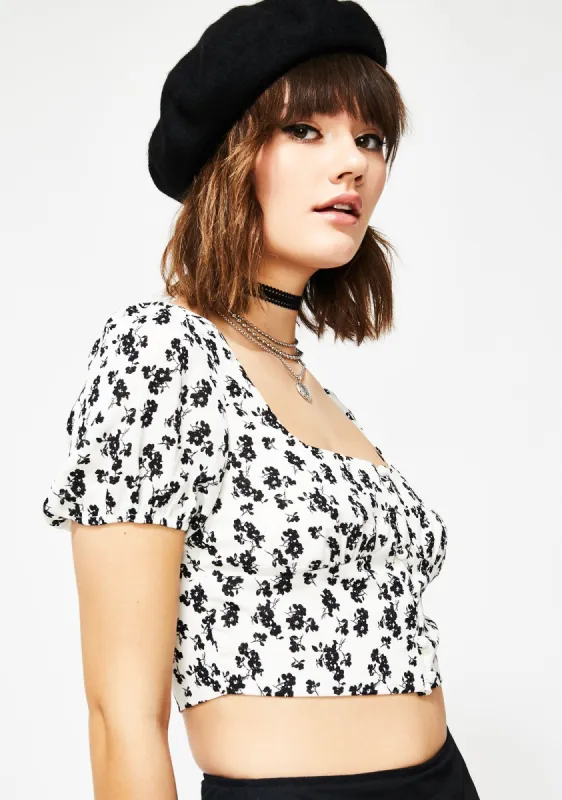 Forever Valley Floral Top sold by Dolls Kill