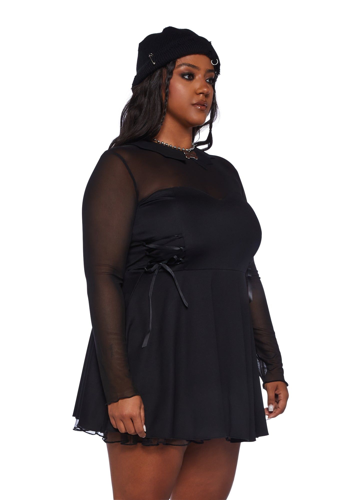 Plus Into The Mists Long Sleeve Dress sold by Dolls Kill product image thumbnail 3