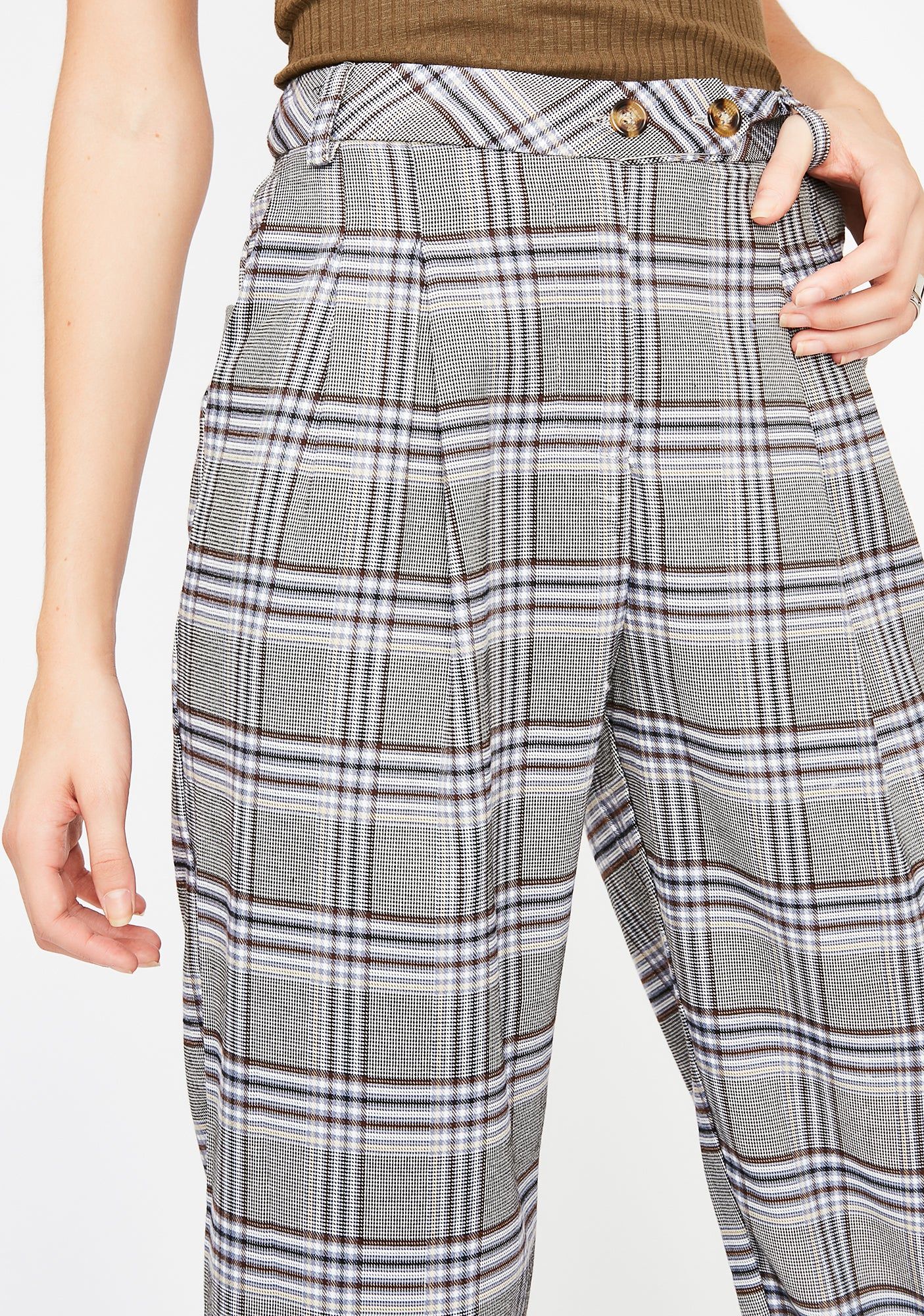 Say Something Plaid Trouser sold by Dolls Kill product image thumbnail 3