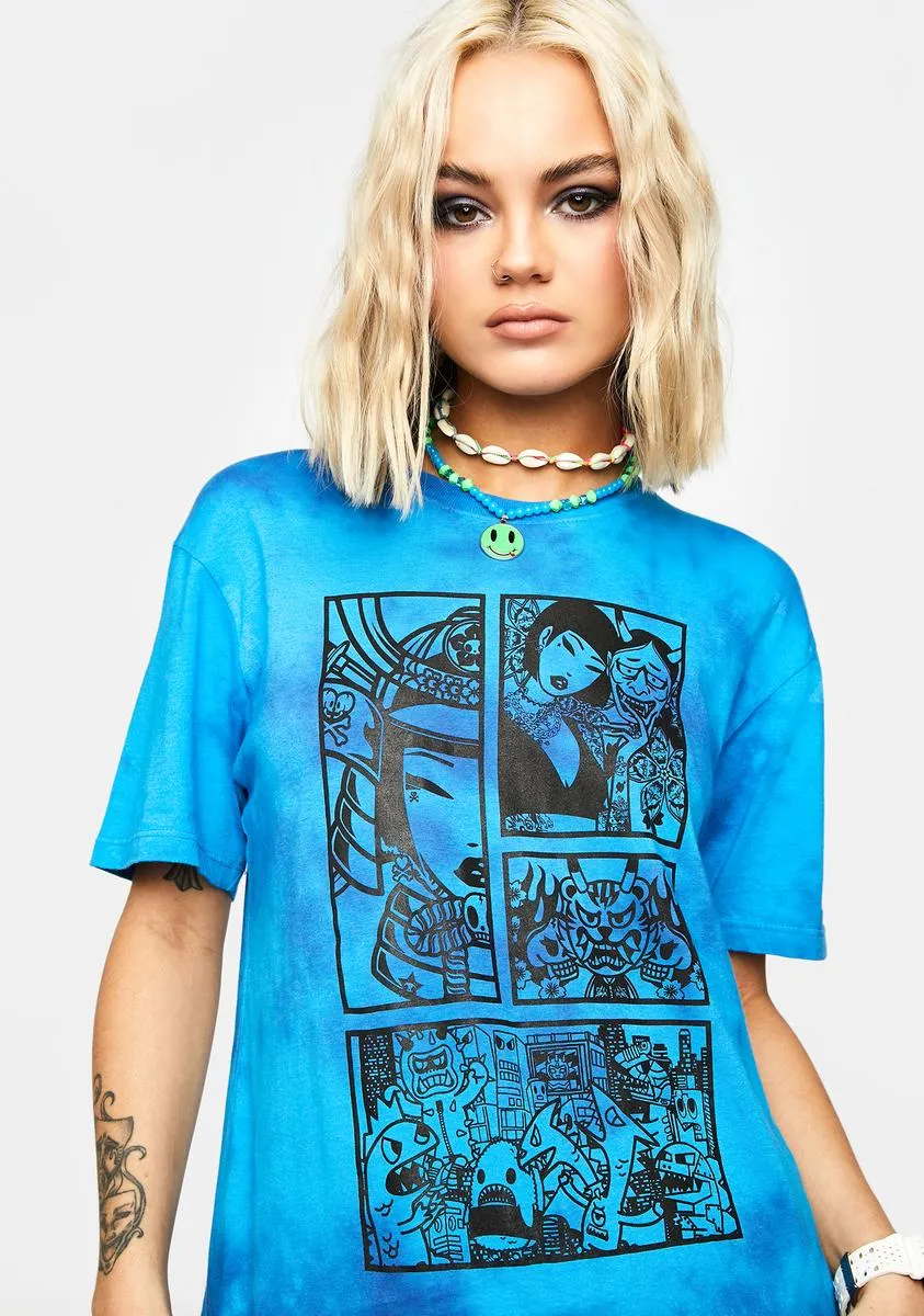 Swirly Tie Dye Tee sold by Dolls Kill