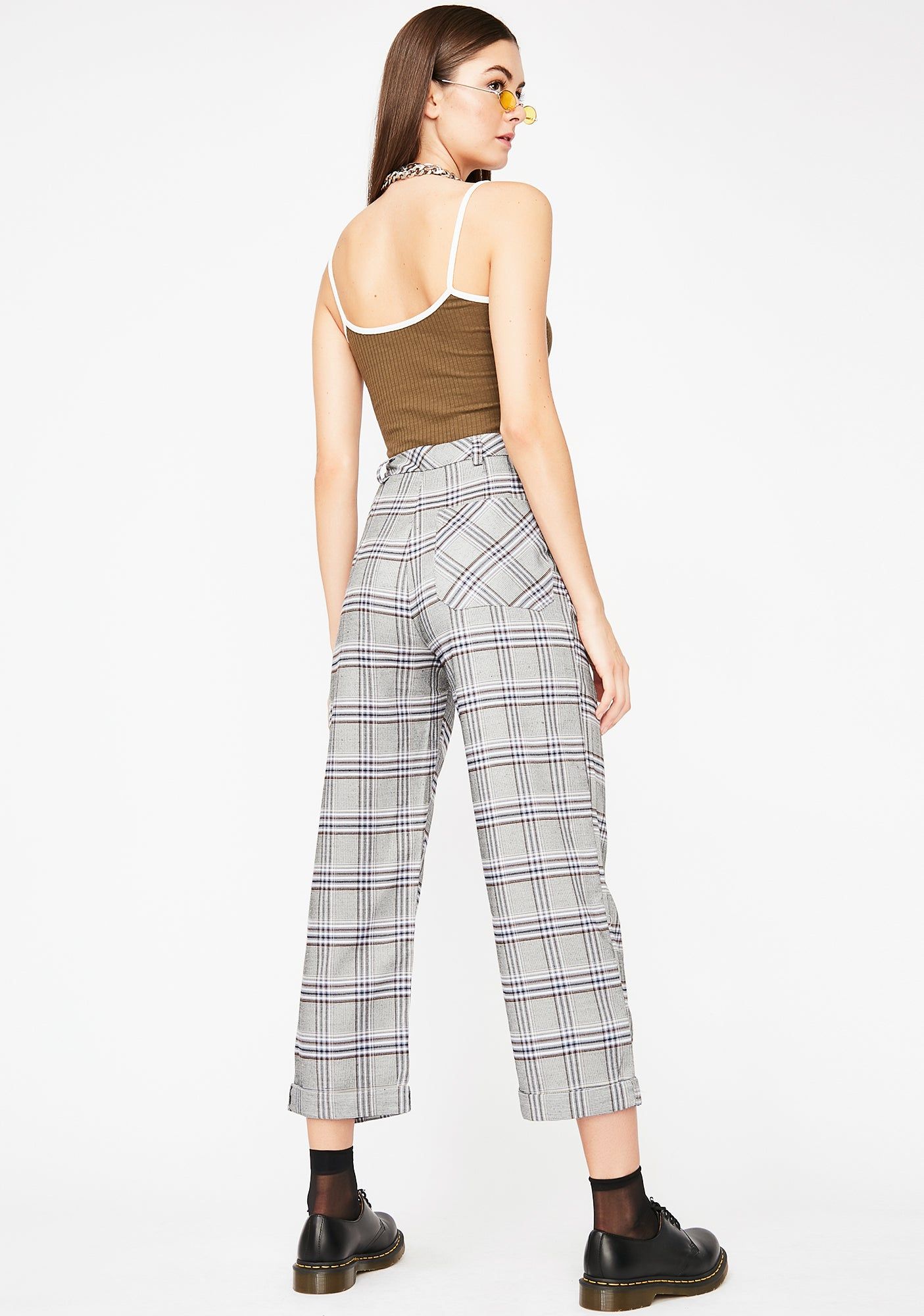 Say Something Plaid Trouser sold by Dolls Kill product image thumbnail 4