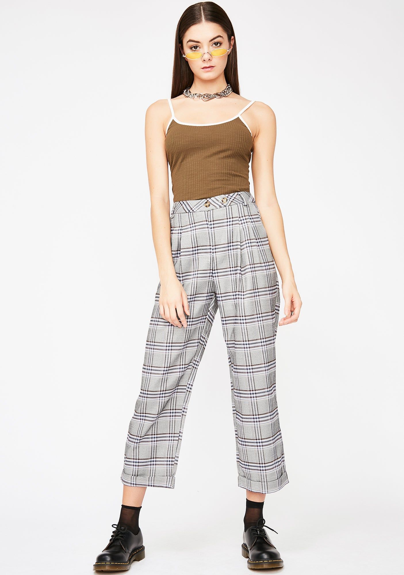 Say Something Plaid Trouser sold by Dolls Kill product image thumbnail 2