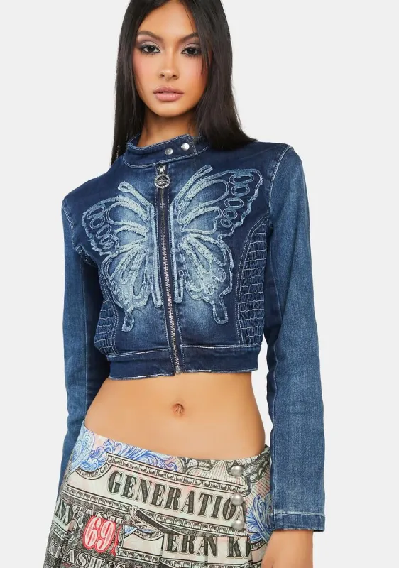 Harley Butterfly Jacket sold by Dolls Kill