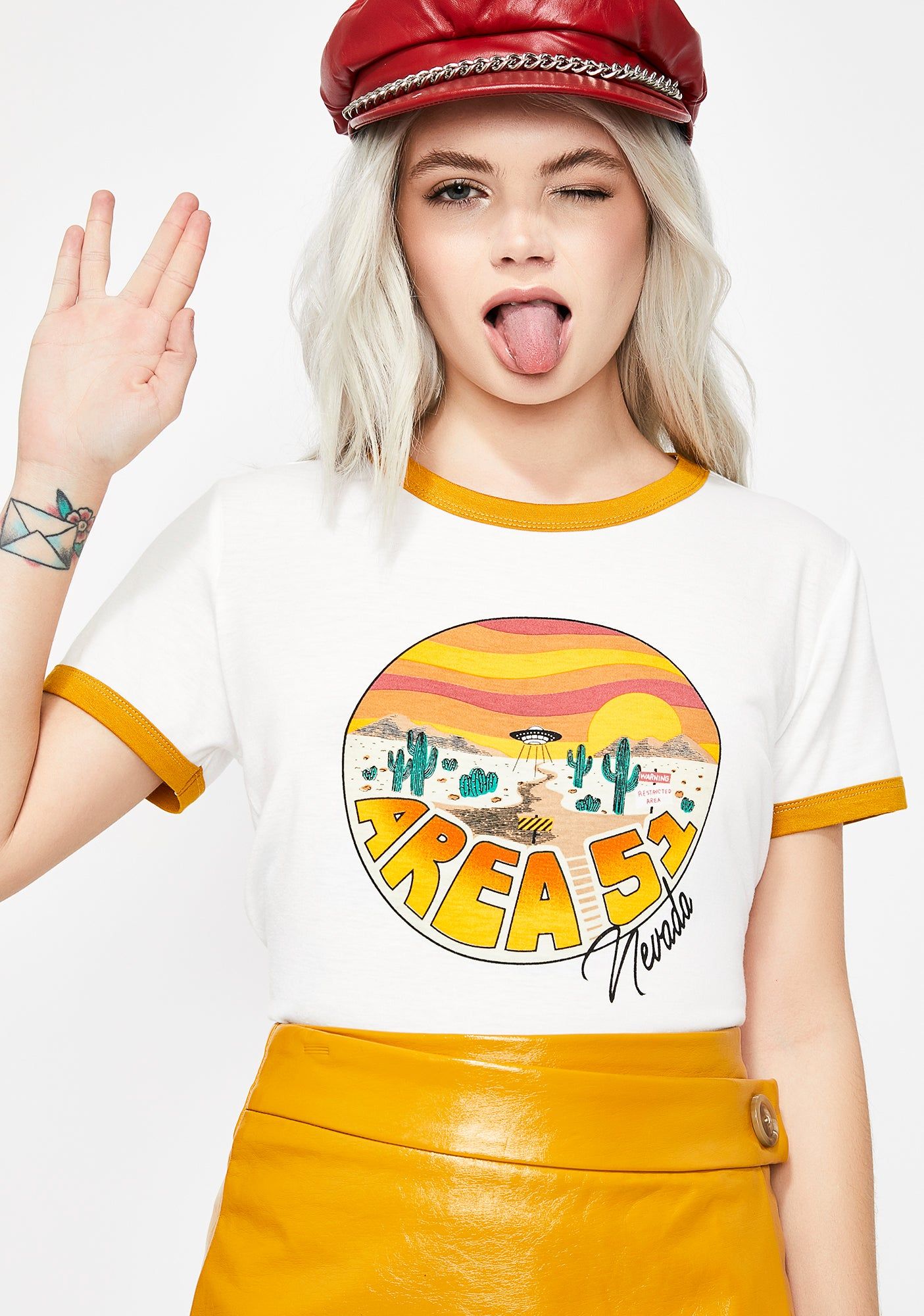 Area 51 Ringer Tee sold by Dolls Kill product image thumbnail 2