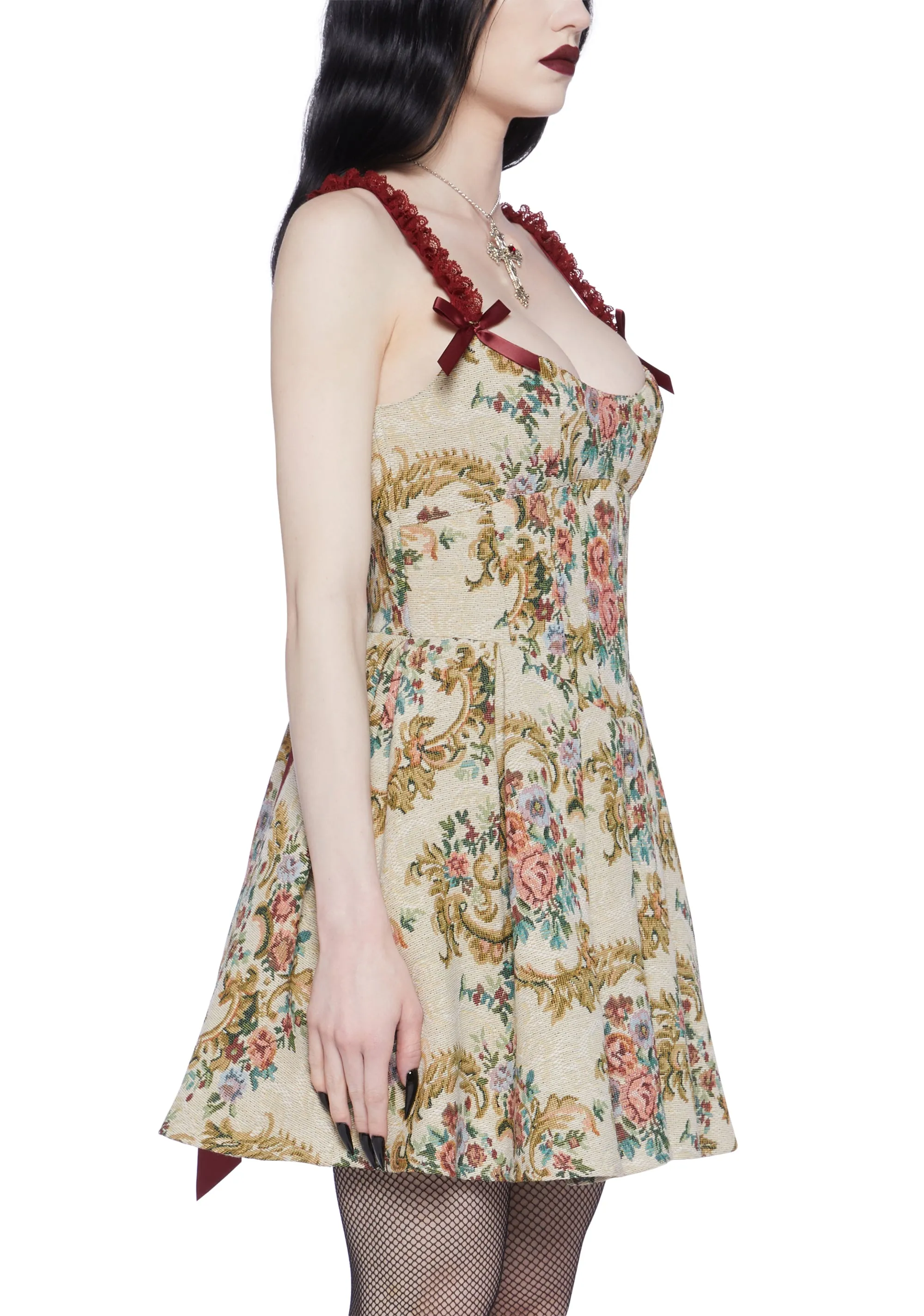 Forbidden Rendezvous Brocade Dress sold by Dolls Kill product image thumbnail 5