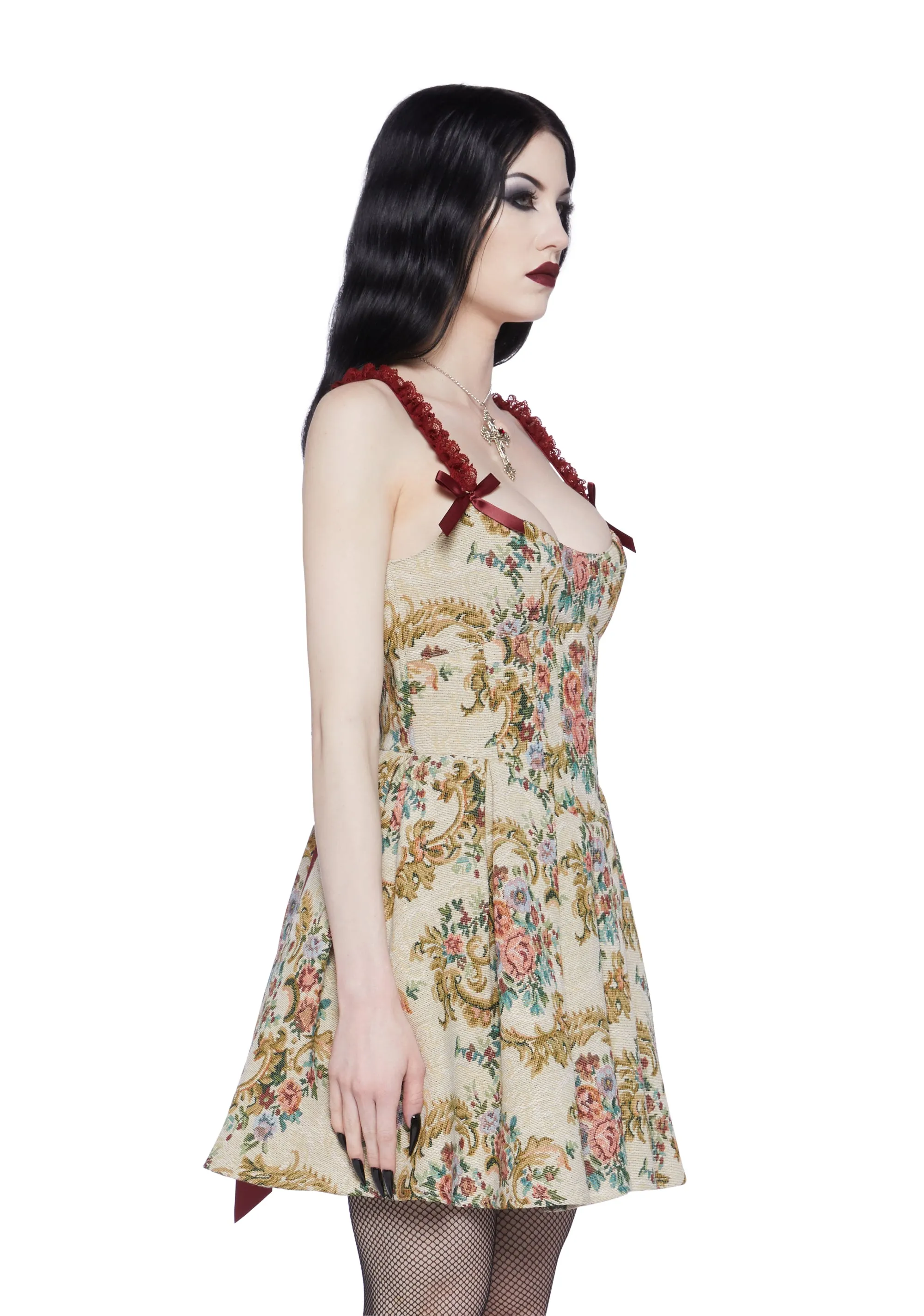 Forbidden Rendezvous Brocade Dress sold by Dolls Kill product image thumbnail 3