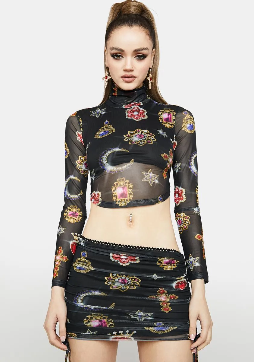 You're A Gem Mesh Skirt sold by Dolls Kill product image thumbnail 2