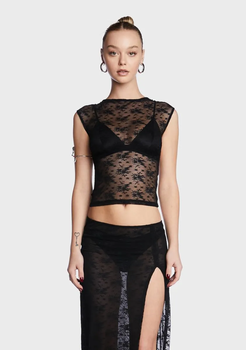 Uno Sheer Tie Top sold by Dolls Kill