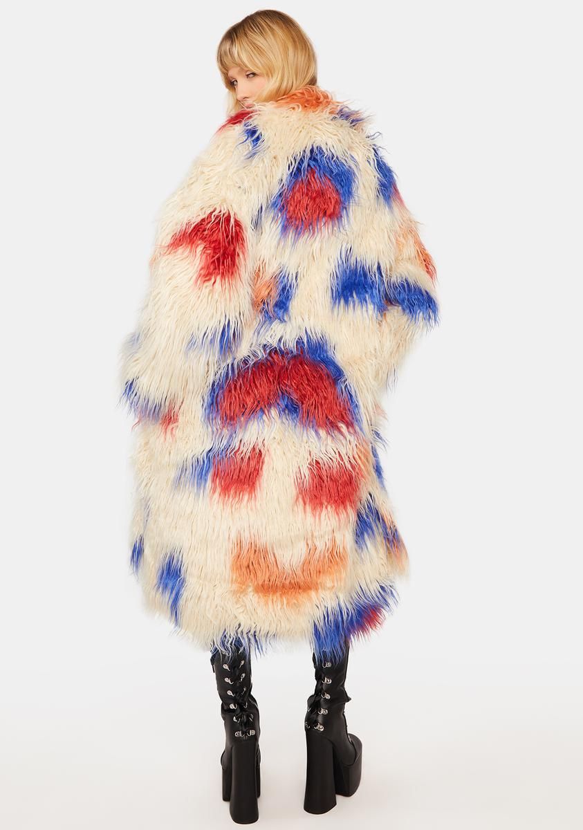 Kat Multi Faux Fur Coat sold by Dolls Kill product image thumbnail 4